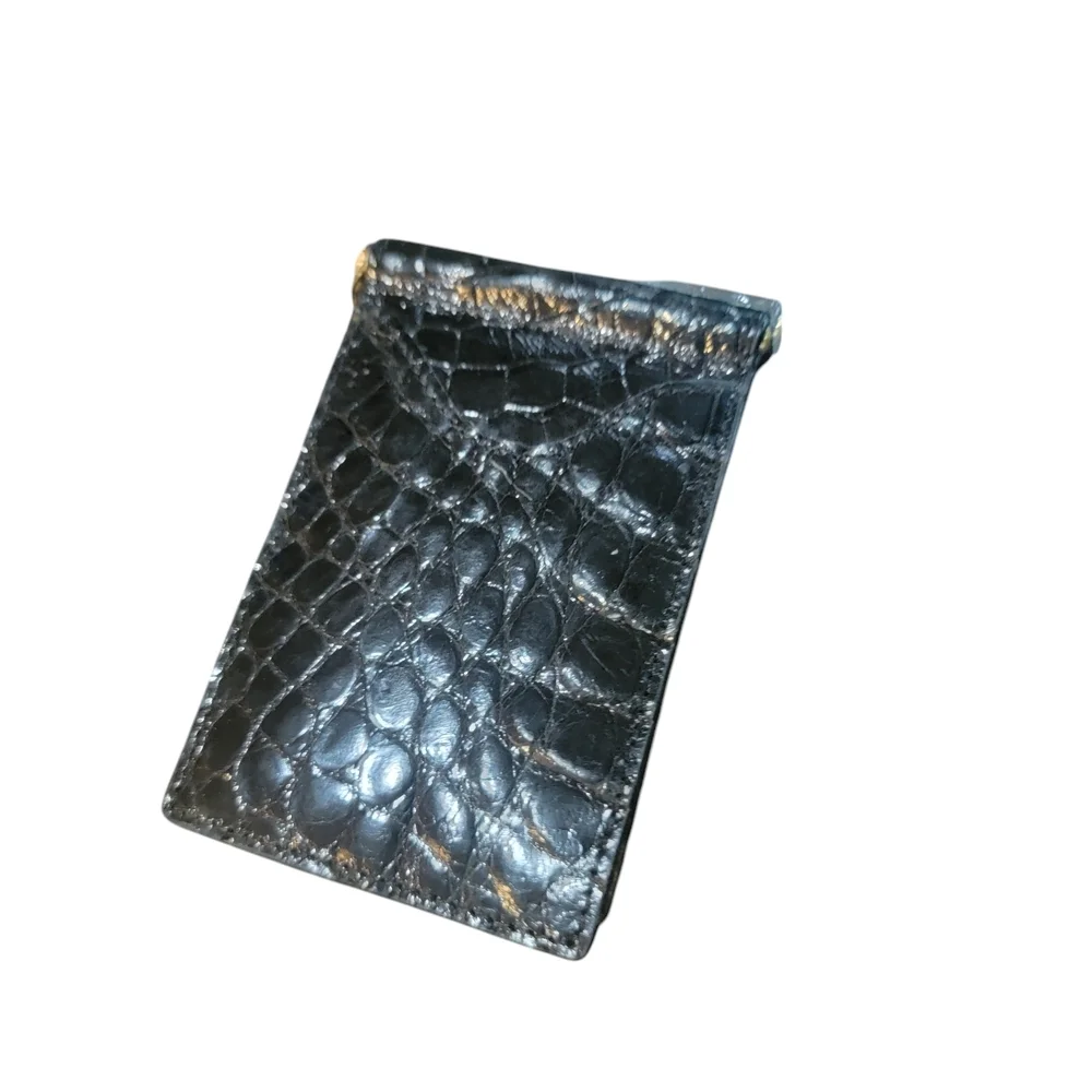 Chic Black Croc-Embossed Wallet